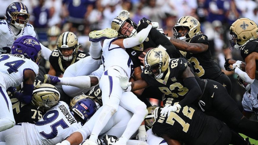 Saints' Tyler Shough scores go-ahead TD vs Ravens but NFL fans wonder whether the ball crossed the goal line