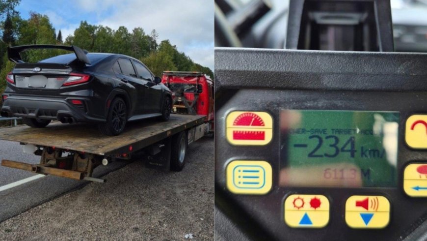Driver travelling 234 km/h in northern Ontario charged with stunt driving