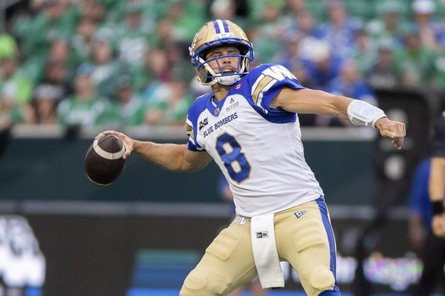 Winnipeg Blue Bombers QB Zach Collaros misses first practice back from bye week