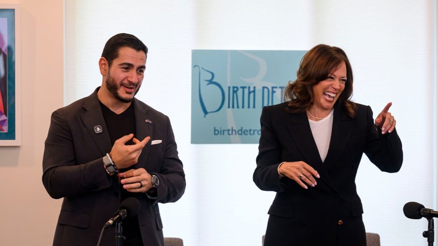 Kamala Harris says 'attack on DEI is an attack on maternal care' in appearance with El-Sayed