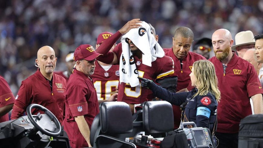 Jayden Daniels expected back within a month as Commanders rule out surgery on dislocated elbow