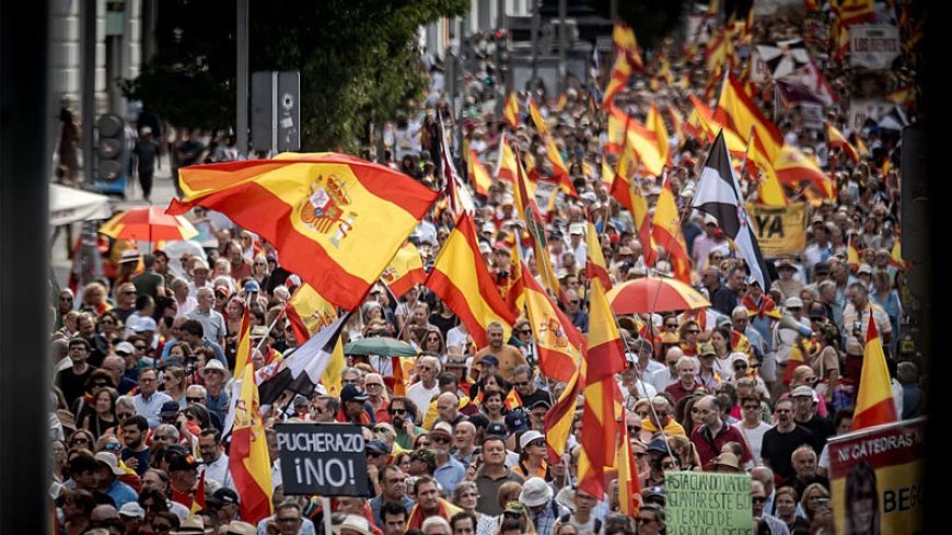 Spaniards Hold Massive Protest Against Migrant Invasion in Madrid