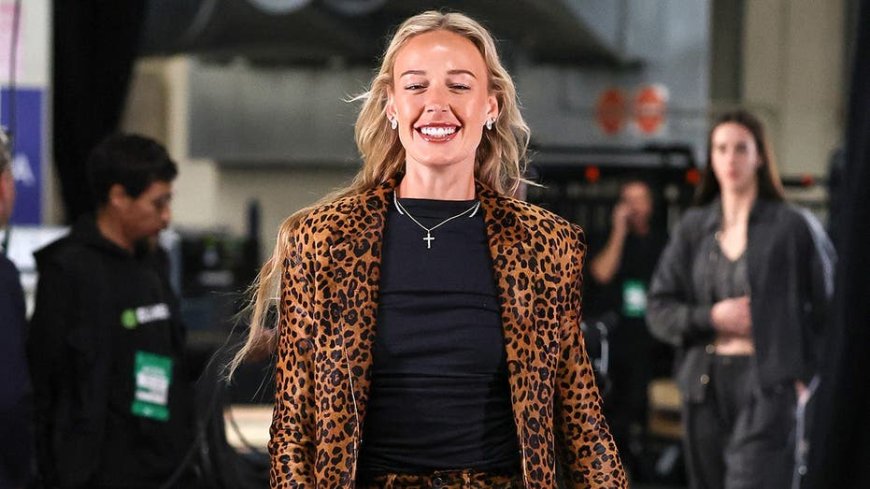 Fever's Sophie Cunningham wears sensational cheetah-print outfit ahead of playoff game vs Aces