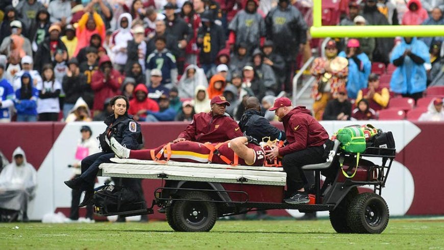 Awful scene as Leo Chanel suffers neck injury, marking second straight week Washington Commanders suffer scare