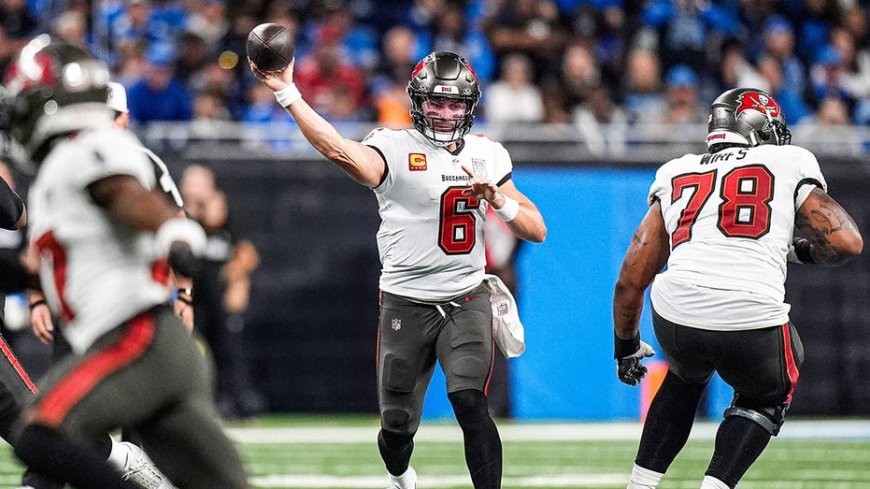 Baker Mayfield leaves game after writhing in pain on turf in Tampa Bay when thumb on throwing hand injured