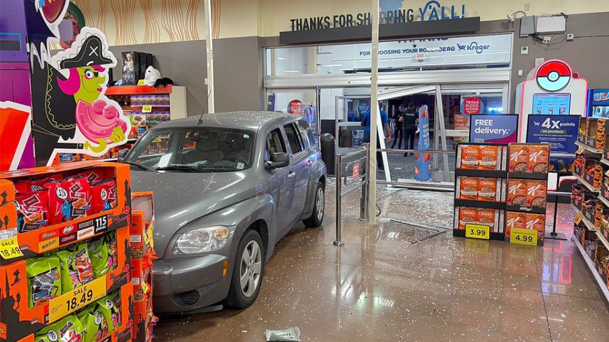 Texas man arrested after 'intentionally' crashing into a closed Kroger to use bathroom: cops