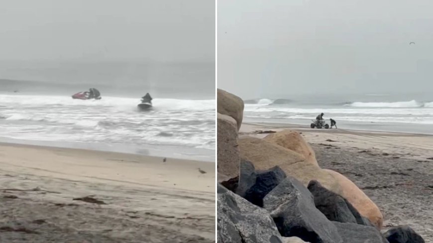 WATCH: Smugglers on Jet Skis Dump Criminal Illegals on San Diego Beach