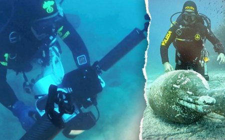 Police officers spot strange objects underwater, then make remarkable ancient discovery