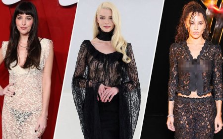 Dakota Johnson, Anya Taylor-Joy and Zoë Kravitz turn heads in sheer looks