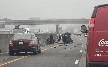 Woman allegedly stabs girl after SUV hits semi as soldiers step in to stop horrific roadside attack
