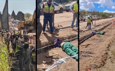 Watch: Deranged Liberal Tries To Chain Herself To Rebar Amid Border Wall Construction