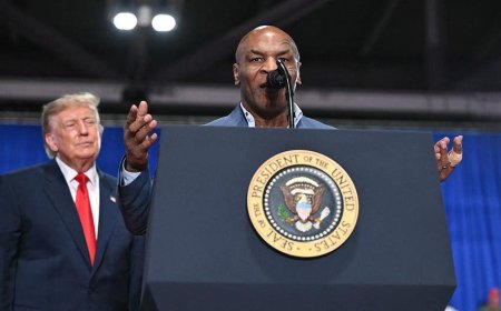 Trump brings Mike Tyson on stage at Syracuse rally, jokes that he is Bruce Blakeman's personal security