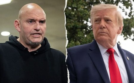 Trump says he'd 'love' to have Sen. John Fetterman as a Republican amid growing speculation