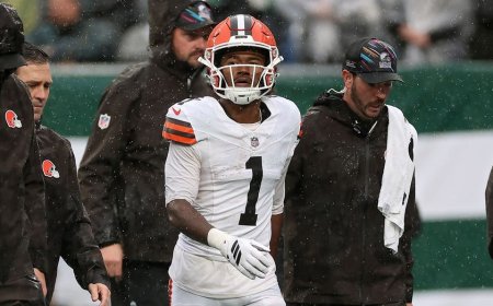 Jets defender delivers brutal hit to Browns rookie wide receiver, knocks him out of the game
