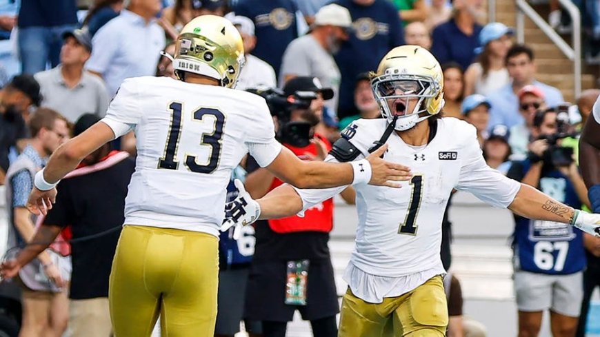 UNC presents Notre Dame with early scare, but Fighting Irish roll in rainy conditions to remain undefeated