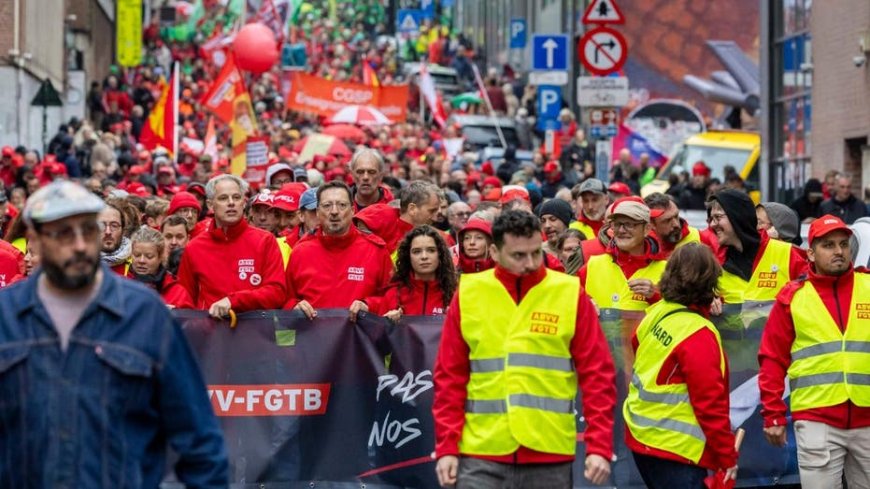 Thousands flood Brussels streets as anti-austerity protests erupt into clashes with police