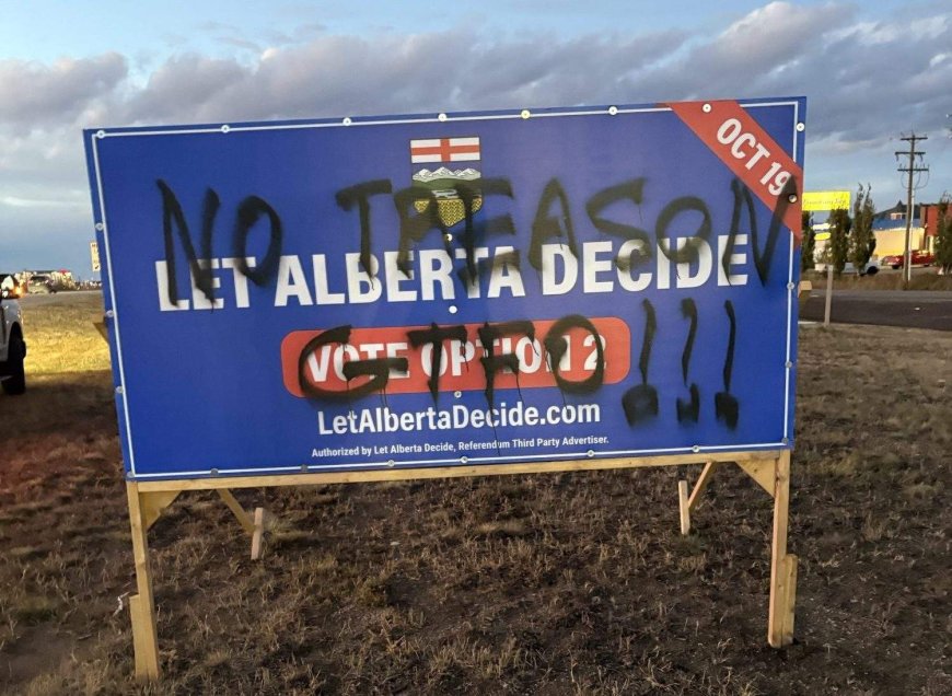 7 Alberta referendum signs vandalized in Fort McMurray